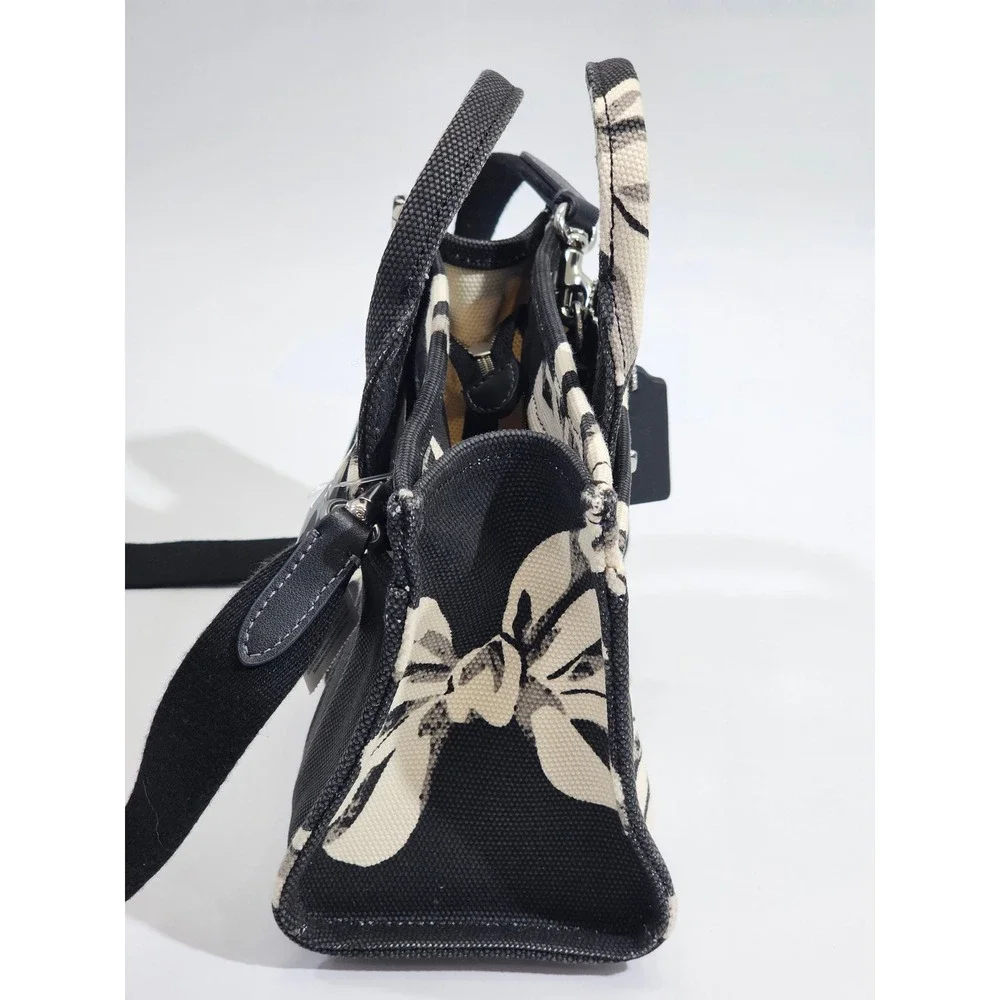 Coach Tote 20 Canvas Crossbody Cargo Tote Bag Floral Bow CZ102 NWT Small Purse